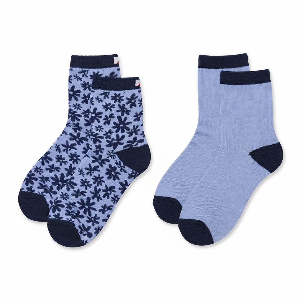 JRB golf socks (2 pair pack) - Cornflower Ditsy Flowers