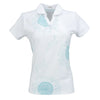 Nancy Lopez Sunny short sleeved polo - White with blue