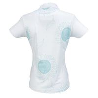 Nancy Lopez Sunny short sleeved polo - White with blue