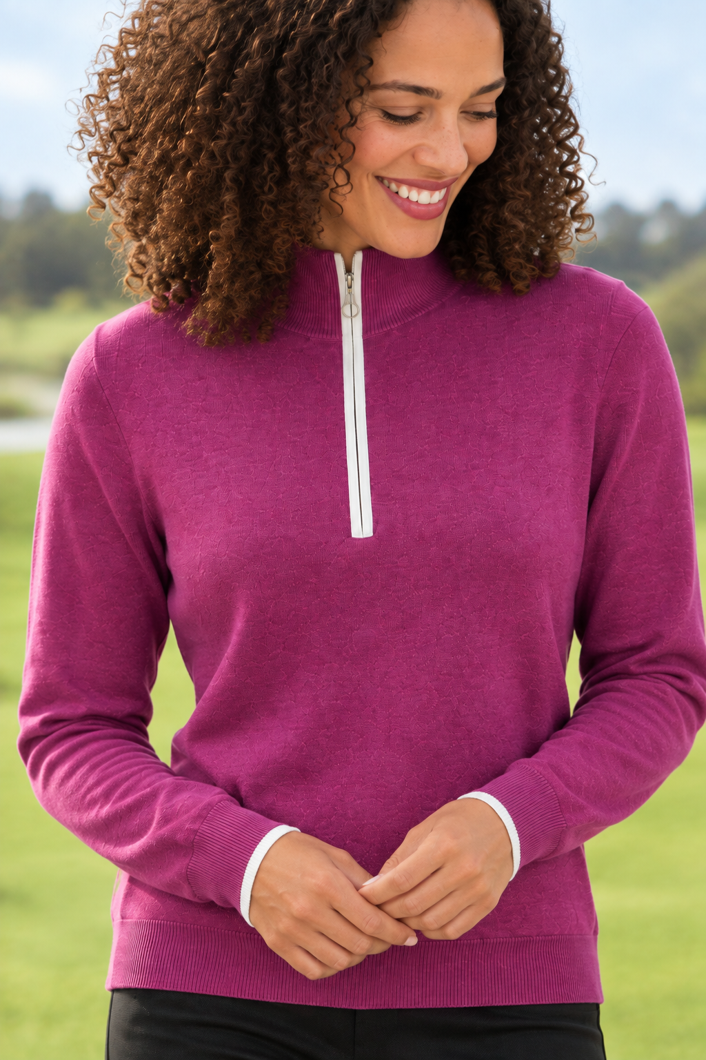 JRB Lined Sweater - Fuchsia