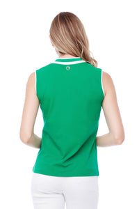 Swing Control pique sleeveless polo - Jelly bean green