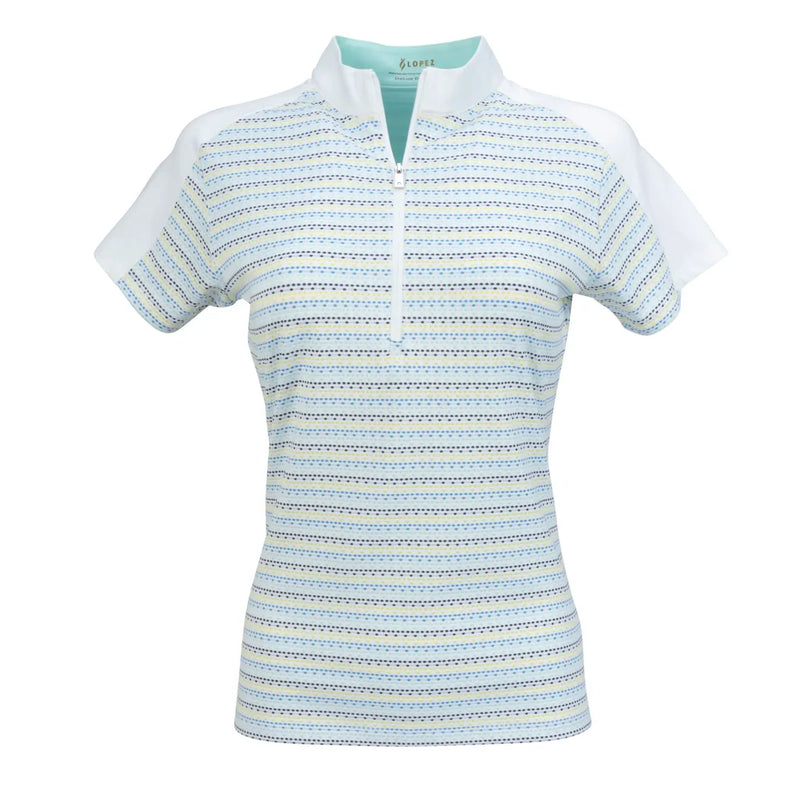 Nancy Lopez Triumph short sleeved polo - White multi