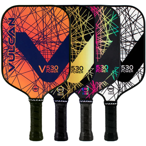 Vulcan V530 Power pickleball paddle - Black Lazer