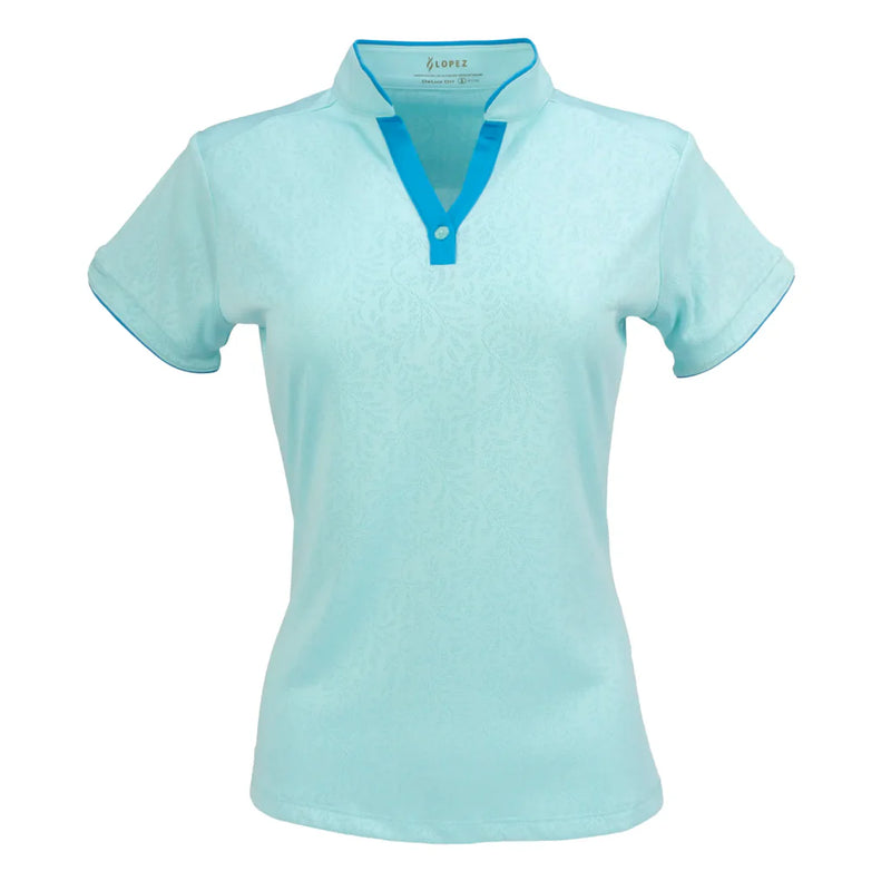 Nancy Lopez Vine short sleeved polo - Ice Multi