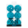 Franklin Sports indoor X-26 pickleball balls (pack of 6) - Blue