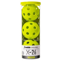 Franklin Sports indoor X-26 pickleball balls (pack of 3) - Blue or Lime green