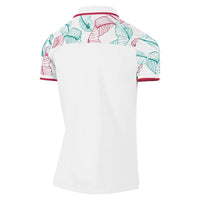 Island Green short sleeved polo leaf print