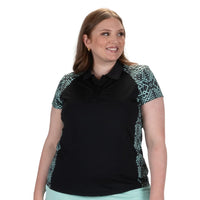 Nancy Lopez Sol short sleeved polo - Black multi