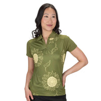 Nancy Lopez Sunny short sleeved polo - Olive Multi