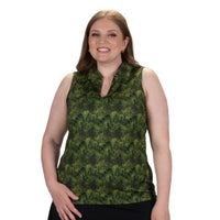 Nancy Lopez Sonora sleeveless polo - Black multi