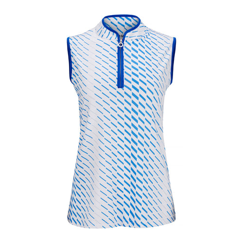 JRB sleeveless shirt - Azure dash print