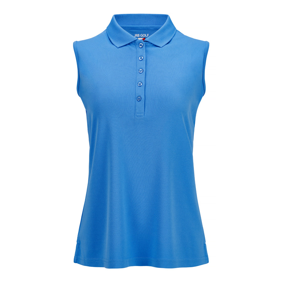 Pique sleeveless polo shirt hotsell