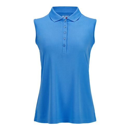 JRB Pique sleeveless polo - Azure blue