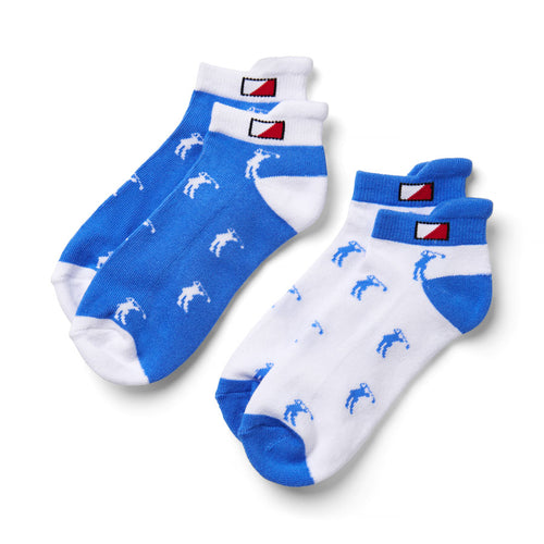 JRB sports sock (pack of 2) - Azure blue/White