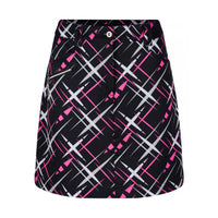 JRB Smart skort - Black with White and Rose Pink Cross