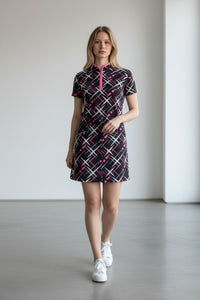 JRB Smart skort - Black with White and Rose Pink Cross