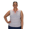 Nancy Lopez Yuma sleeveless polo - Quartz multi