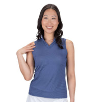 Nancy Lopez Fresh sleeveless polo - Navy