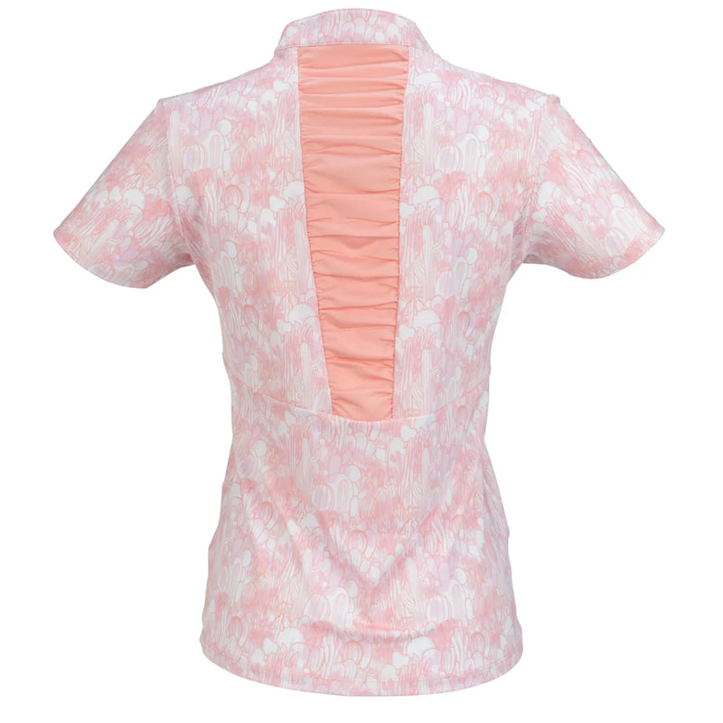 Nancy Lopez Agava short sleeved polo - Quartz multi