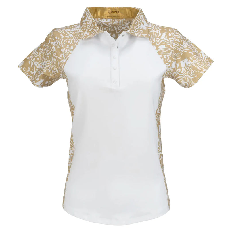 Nancy Lopez Congo short sleeved polo - White multi