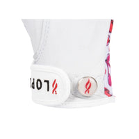 Nancy Lopez Half Finger Golf Glove (left and right hands) - Cherry