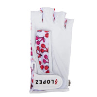 Nancy Lopez Half Finger Golf Glove (left and right hands) - Cherry