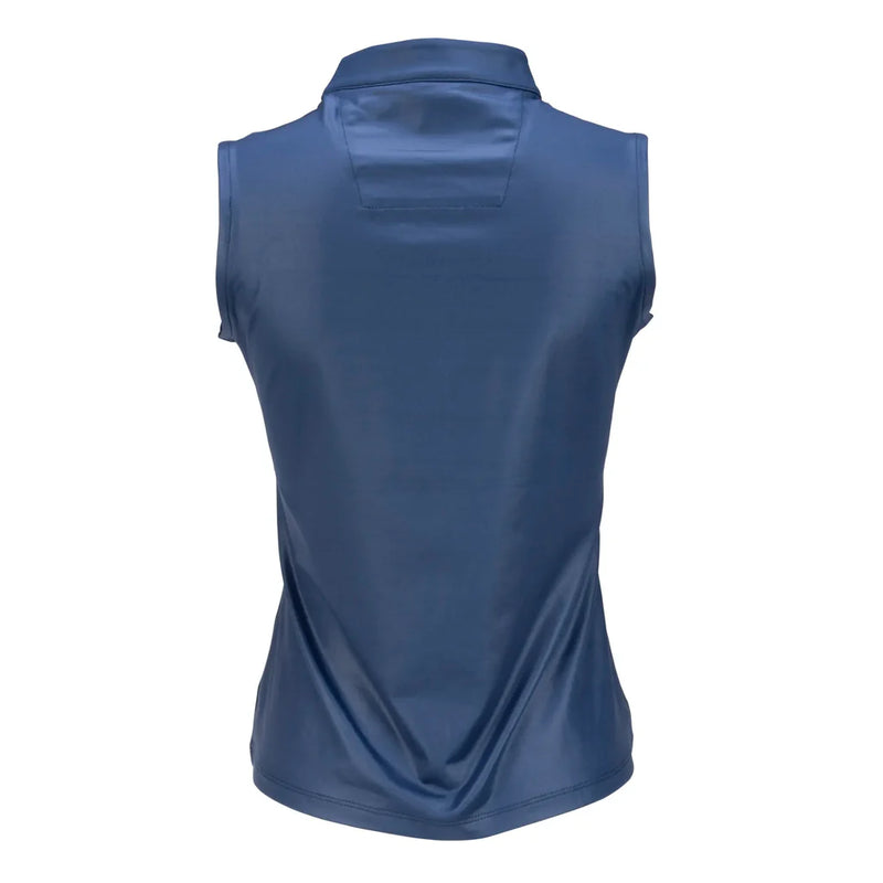 Nancy Lopez Shine sleeveless polo - Navy