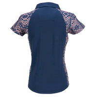 Nancy Lopez Sol short sleeved polo -Navy multi