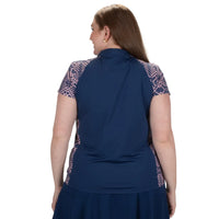 Nancy Lopez Sol short sleeved polo -Navy multi