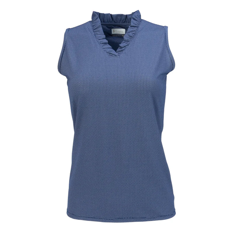 Nancy Lopez Fresh sleeveless polo - Navy