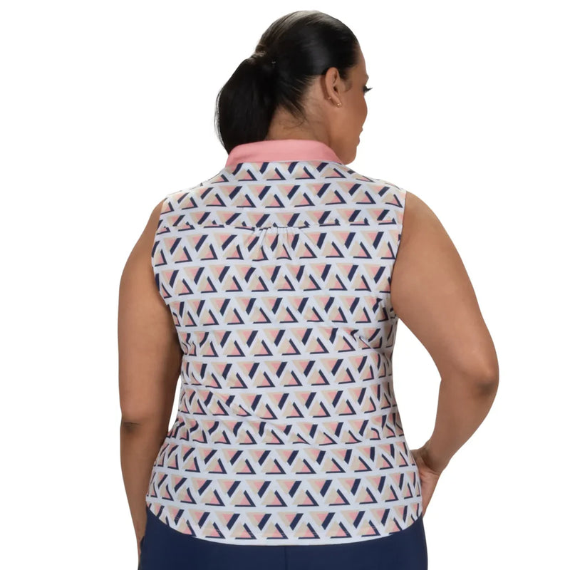 Nancy Lopez Yuma sleeveless polo - Quartz multi