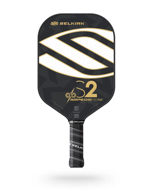 Selkirk Amped Epic Mid Weight pickleball paddle - Regal (Black/Gold)