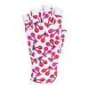 Nancy Lopez Half Finger Golf Glove (left and right hands) - Cherry