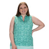 Nancy Lopez Sonora sleeveless polo - Aqua multi