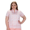 Nancy Lopez Agava short sleeved polo - Quartz multi