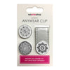 Ball marker Anywear clip - metallic silver