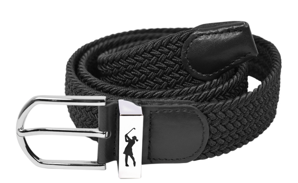 Woven golf belt - Black
