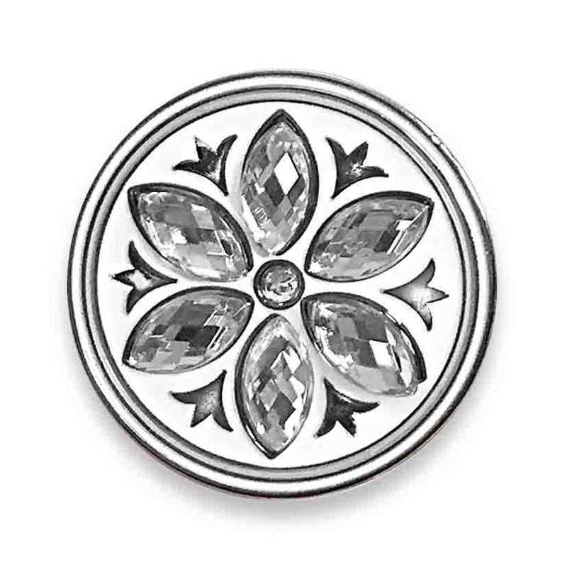 Ball marker and visor clip set - Crystal Flowers