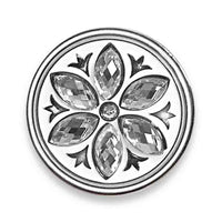 Ball marker & visor clip set - crystal flowers