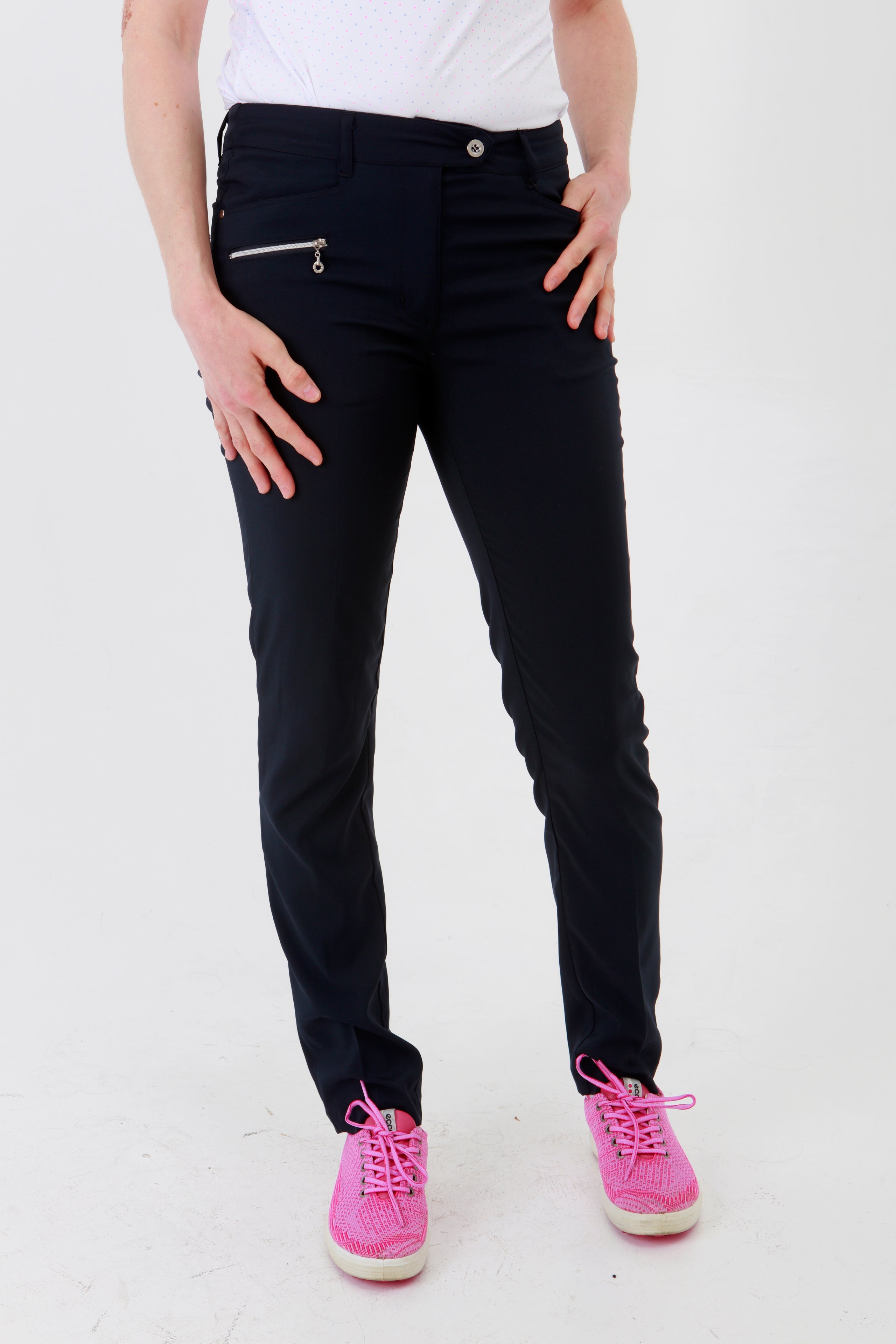 Navy orders slim trousers womens