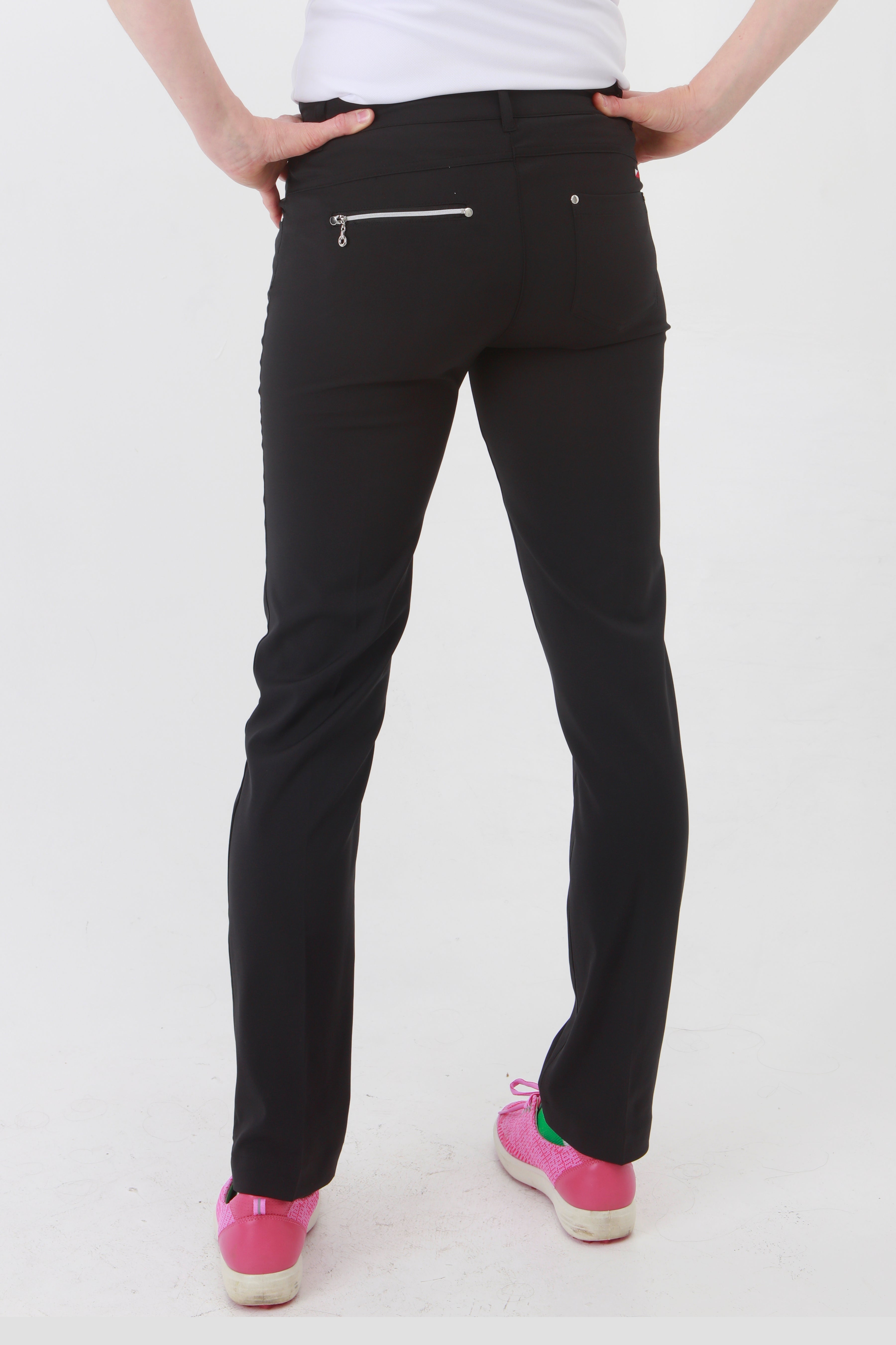 JRB Comfort Fit Trousers Black Les Lou at Suitably Sporty