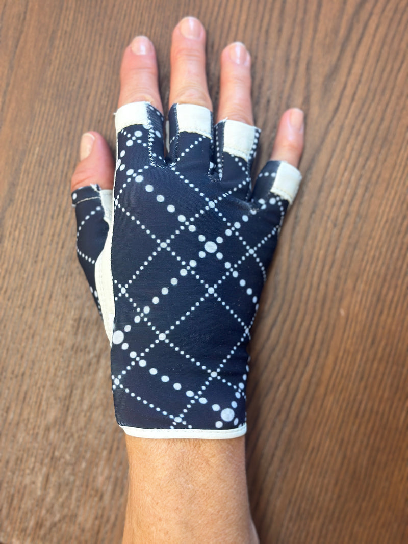 Nancy Lopez Half Finger Golf Glove (right hand) - Juicy Plaid