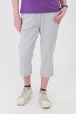 What a great fashion colour. These light grey Ladies Golfing Capri trousers are perfect for your ladies golfing wardrobe.    Matched with the JRB Ladies Golf shirts in various stunning designs you will look amazing on the golf course.  These are not likely to go into the golf clothing sale.  They'll sell out fast.