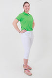 Such a comfortable fit for the ladies golf season. White Ladies Golfing Capri trousers are perfect for your ladies golfing wardrobe.    Matched with the JRB Ladies Golf shirts in various stunning designs and you will look amazing when out playing on the golf course.