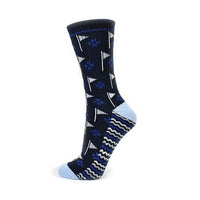 Crew golf socks - navy with flag design