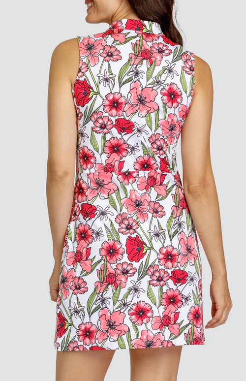 Tail Andreina sleeveless dress - Strawberry Blossoms