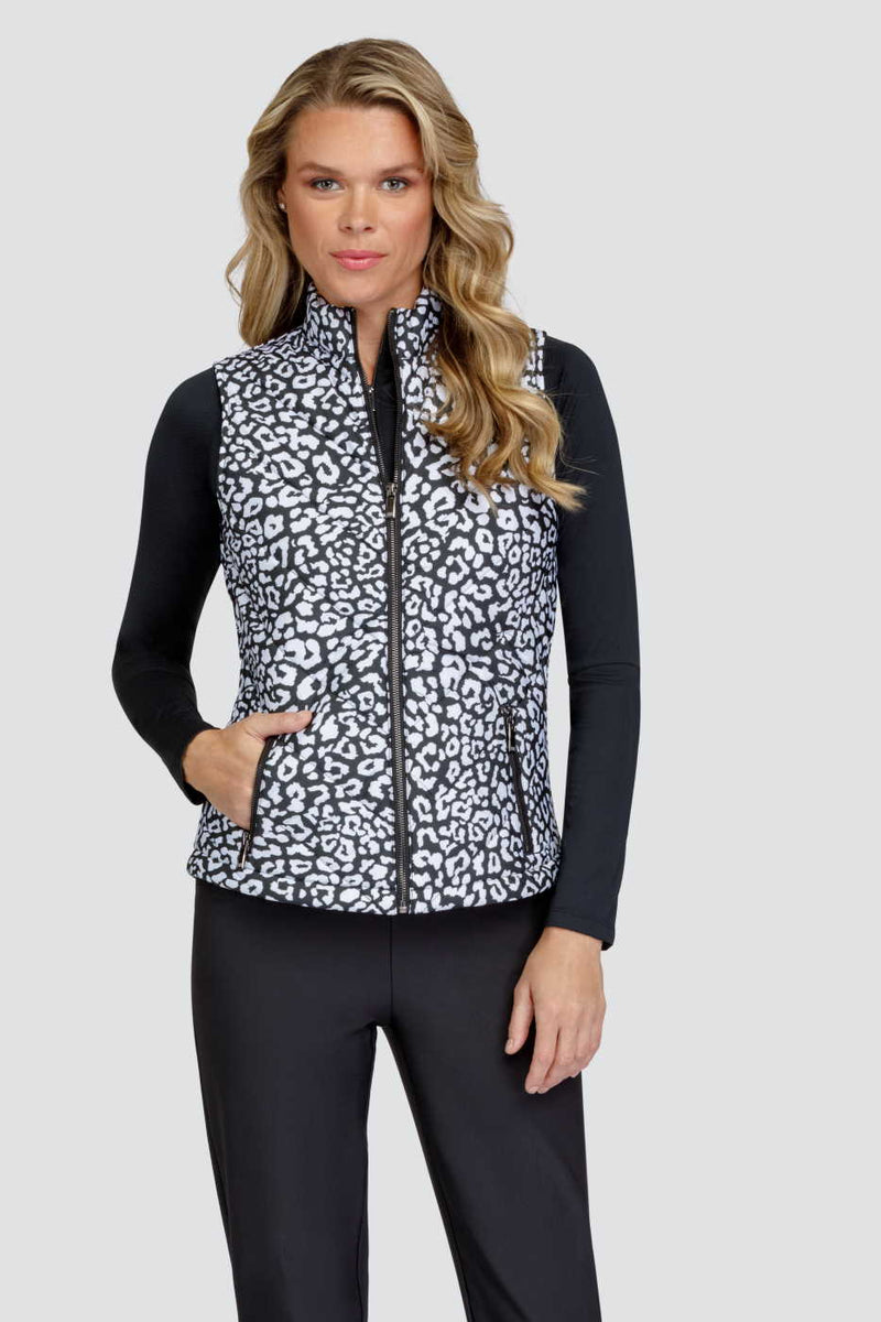 Tail padded Harlow gilet - Leopard