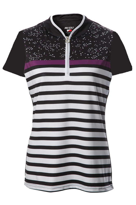 JRB short sleeved shirt - Lavender stripe