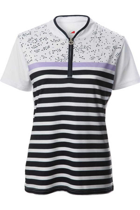 JRB sleeveless shirt - Grape stripe