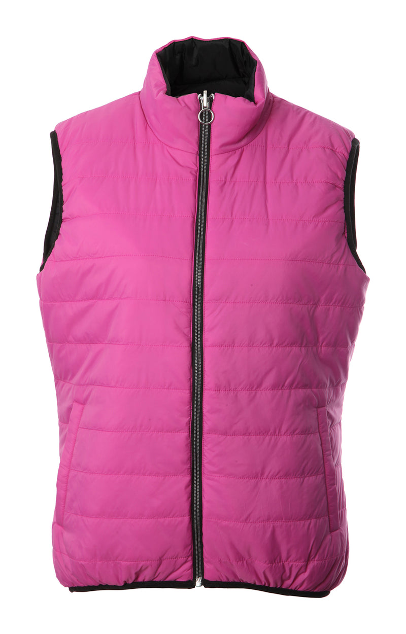 JRB padded reversible gilet - Black and Purple Orchid